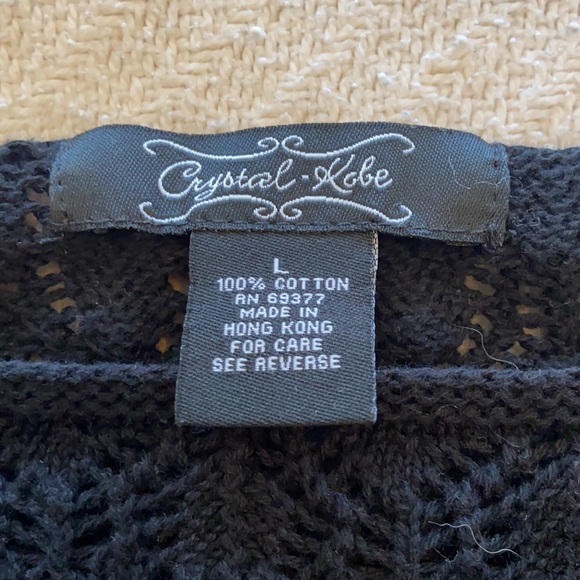 LAST CHANCE •Crystal-Kobe• Cotton Batwing Sweater - Picture 3 of 5